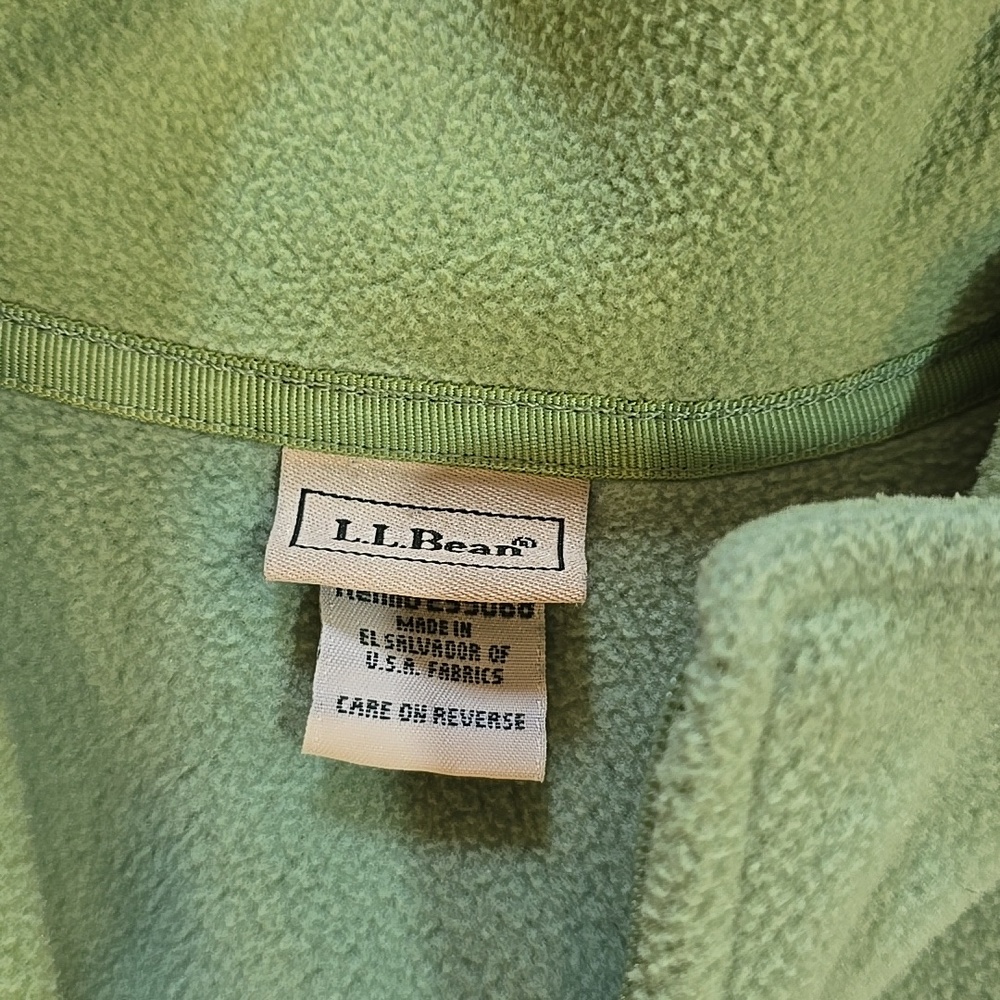 L.L. Bean Mint Green Fleece Vest M - Picture 5 of 5